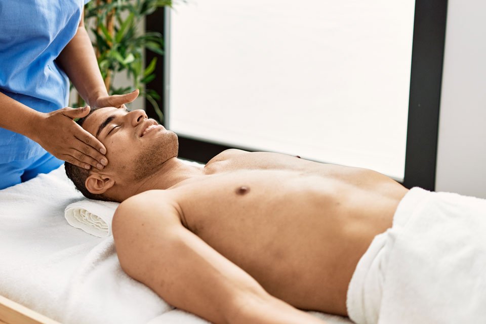 man having a massage